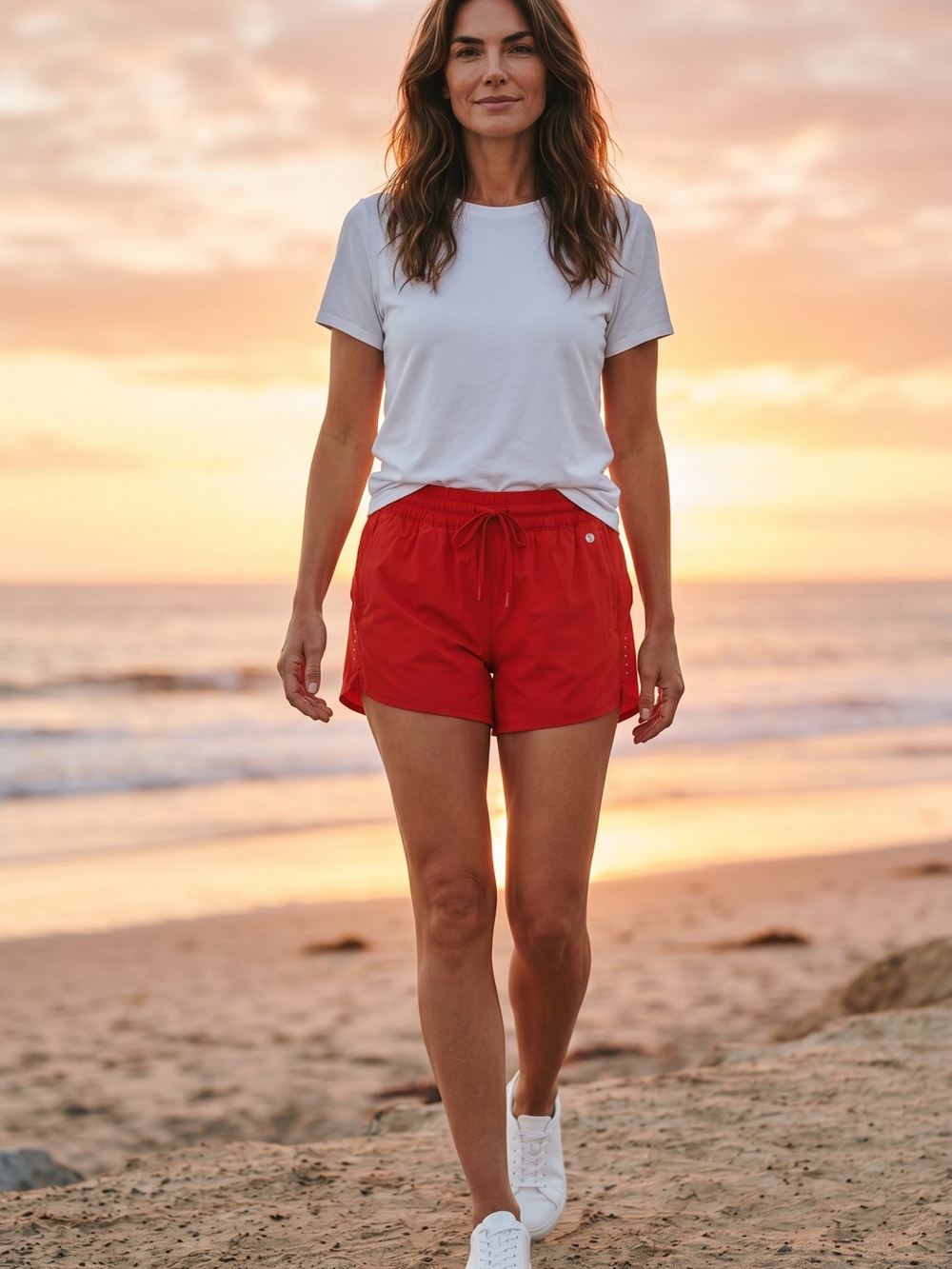 Layer 8 Red Athletic Shorts with Drawstring Waist NWT - Picture 8 of 8